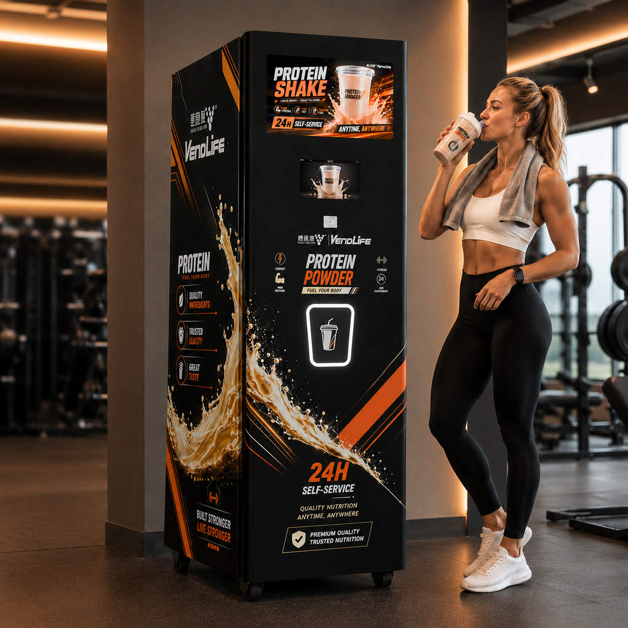 Popcorn Vending Machine - Gym Protein Powder Vending Machine 24h