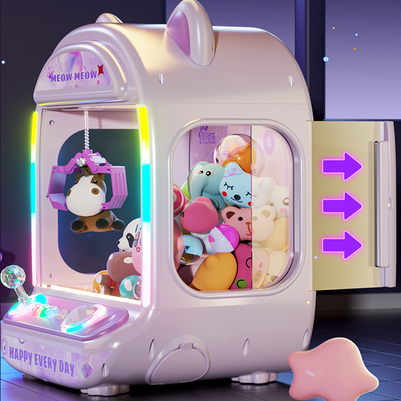 Coin Pusher Machine - DIY Purple Automatic Doll Machine Kids