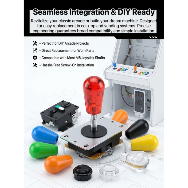 1 PCS M6 Joystick  American Ba - Arcade Game Vending Machine 评论和价格